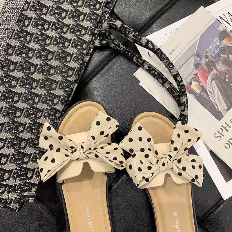 Dép Nơ Nữ-Dép Phẳng Đa Năng Thời Trang [lzf0815