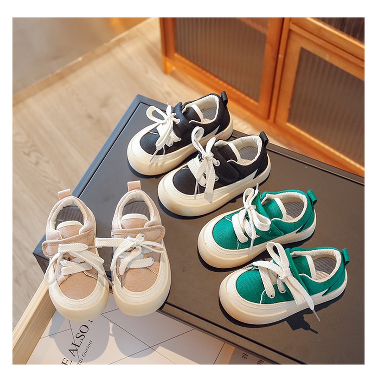 Giày Thể Thao Vải Đế Mềm Thời Trang Hàn Quốc Cho Bé
