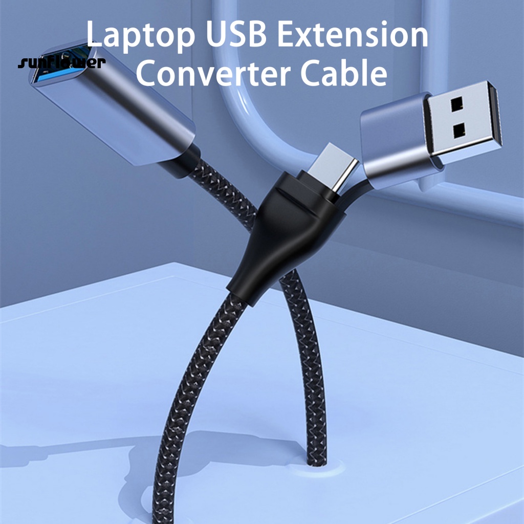 Dây cáp OTG LENOVO Type-C sang USB 2 trong 1 siêu nhẹ tiện dụng thích hợp cho máy tính