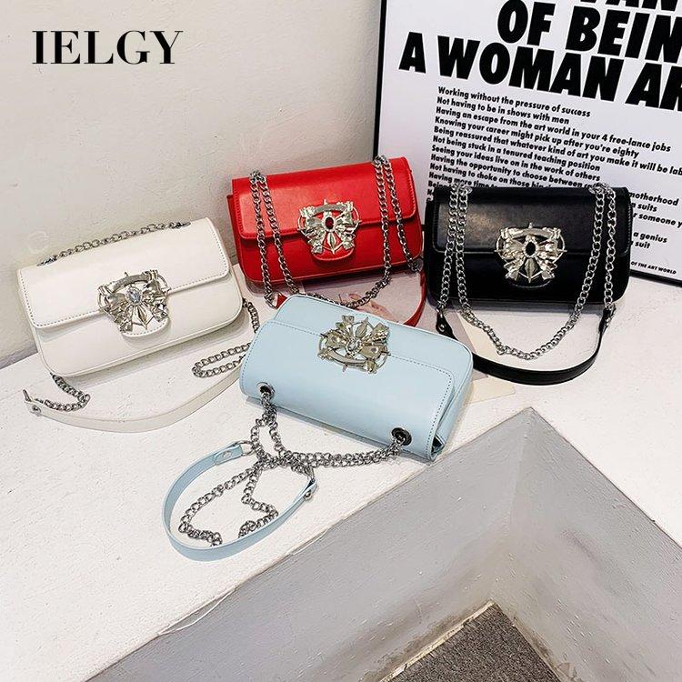 Túi xách đeo dưới cánh tay IELGY phối dây xích dễ phối đồ thời trang cho nữ
