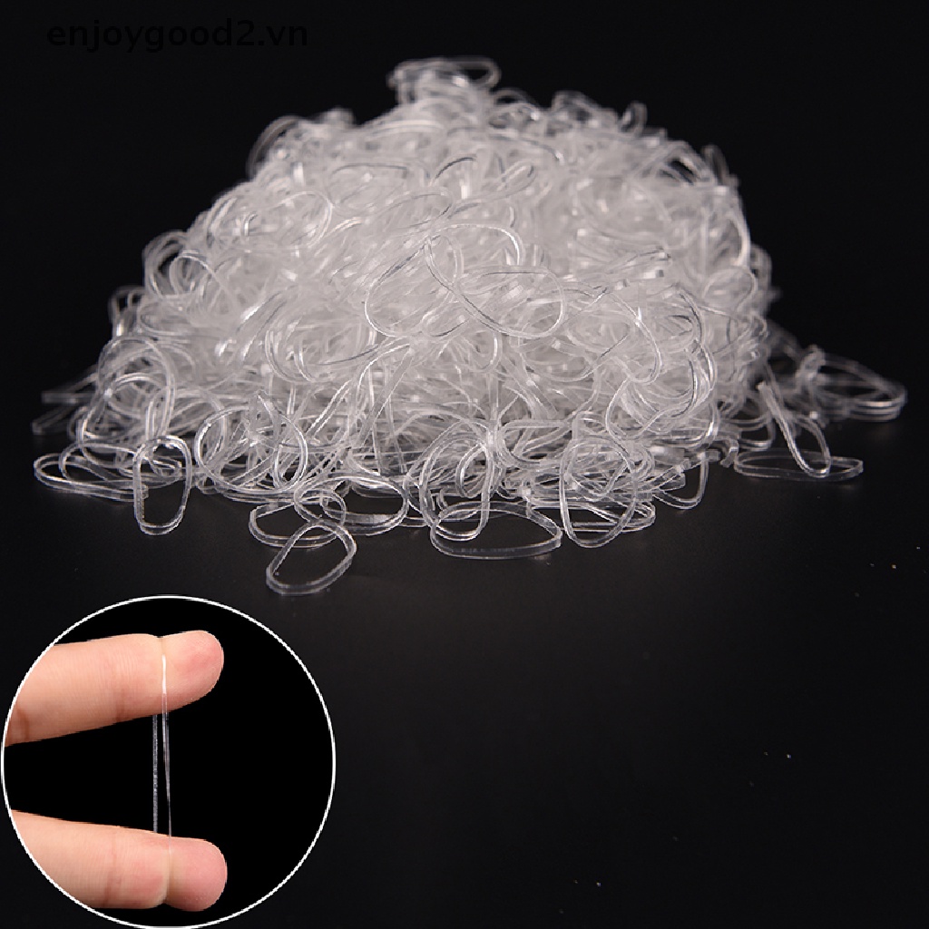 Set 1000 Dây Chun Buộc Tóc Trong Suốt Thời Trang Cho Nữ