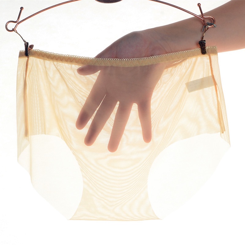 Bộ 3 Quần Lót Lưới Siêu Mỏng Màu Trơn Không Đường May Plus Size L-XXXL