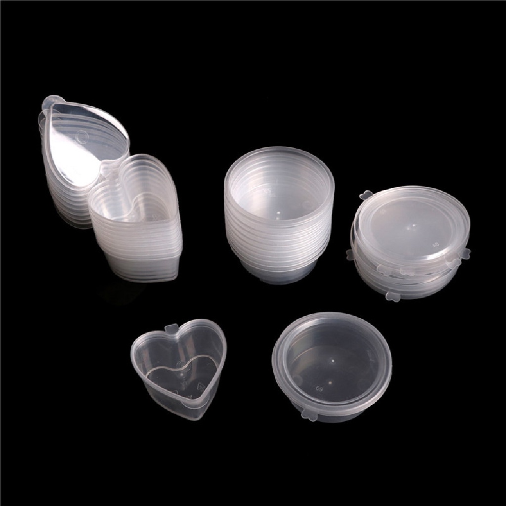 Set 10 Hộp Nhựa Trong Suốt Đựng Đồ Chơi Chất Nhờn Ma Quái Tiện Dụng