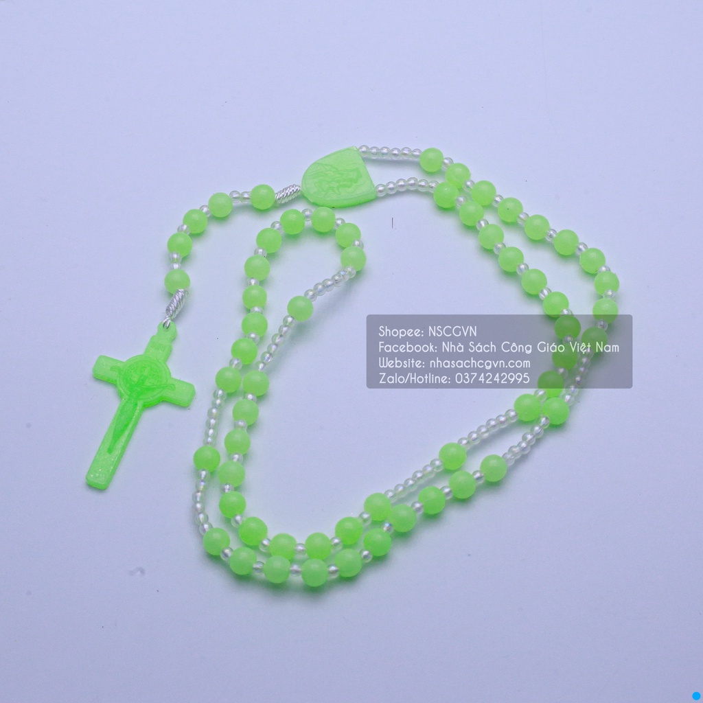 Vòng Mân Côi - Chuỗi Tràng hạt 50 dạ quang 6ly NS93 Quà tặng Công Giáo