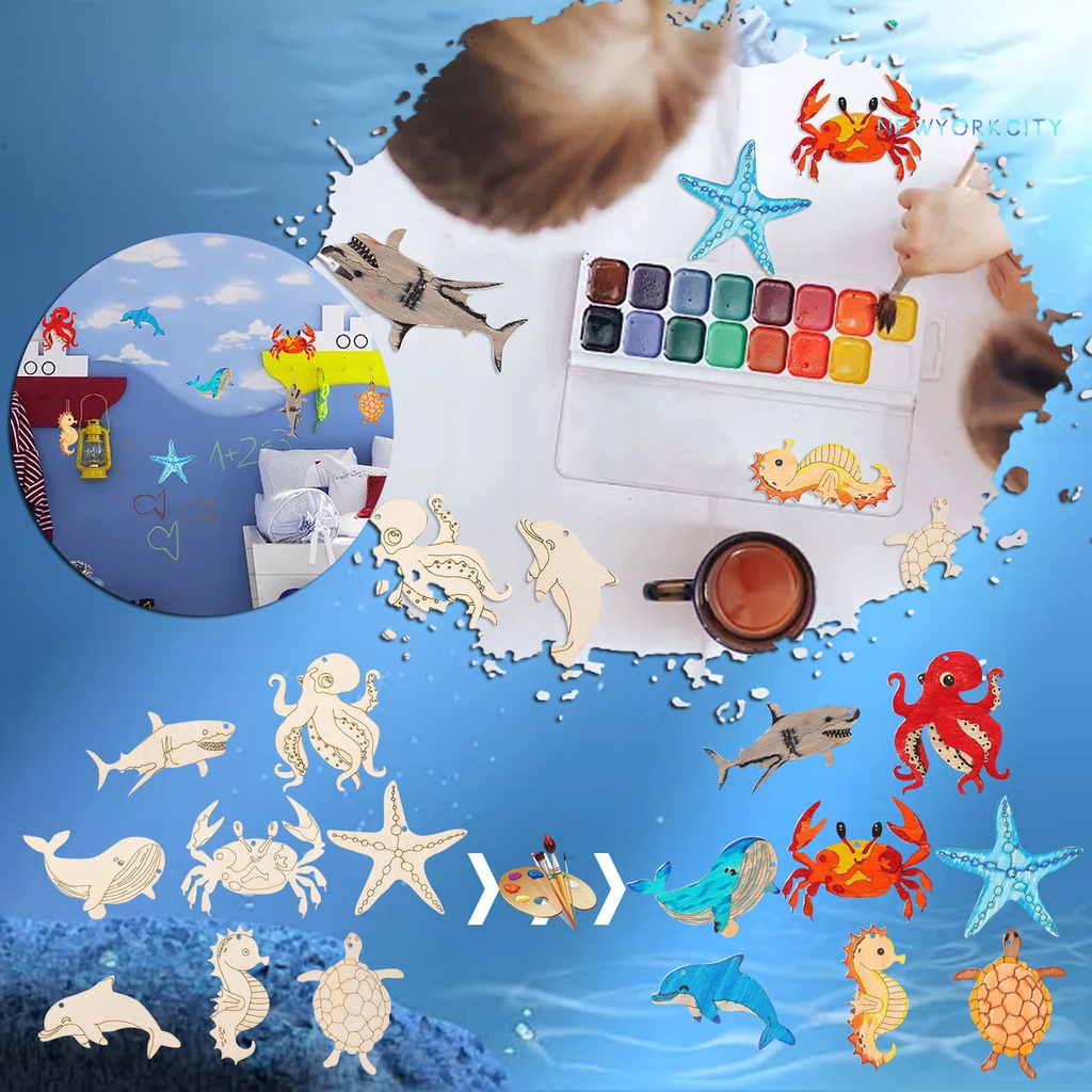 Bộ Động Vật Biển NY-1 Thủ Công Viền Mịn Sáng Tạo Cải Thiện Khả Năng Thủ Công