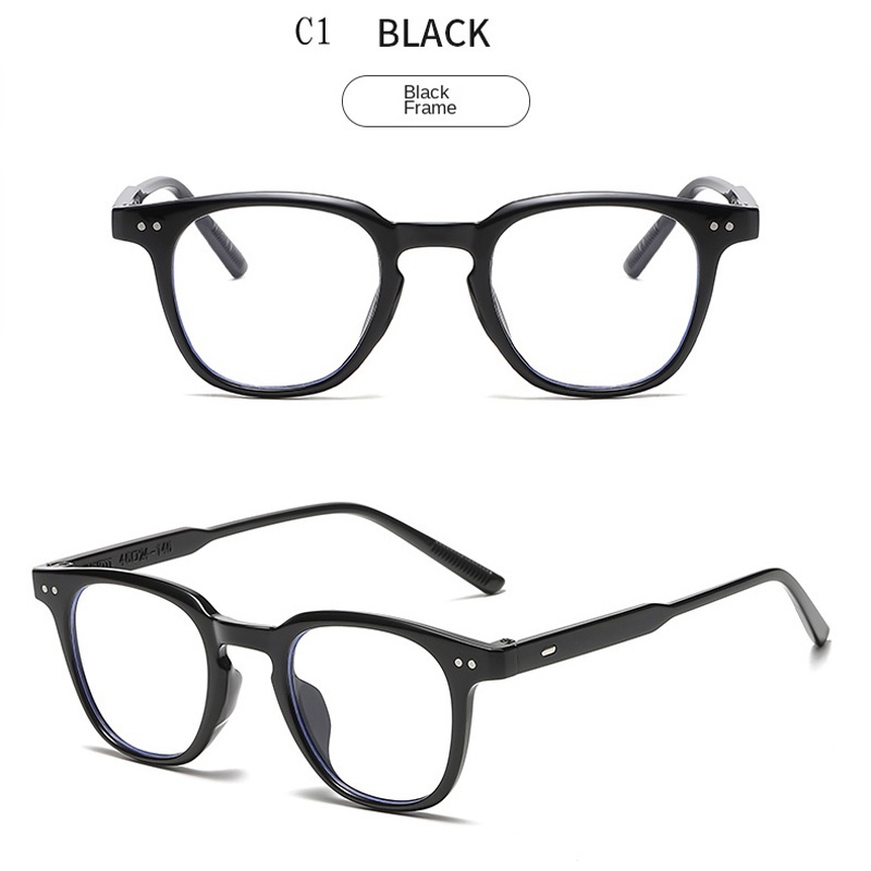 Kính Mát Gọng Vuông Chống Ánh Sáng Xanh Phong Cách Retro Dành Cho Nam Nữ