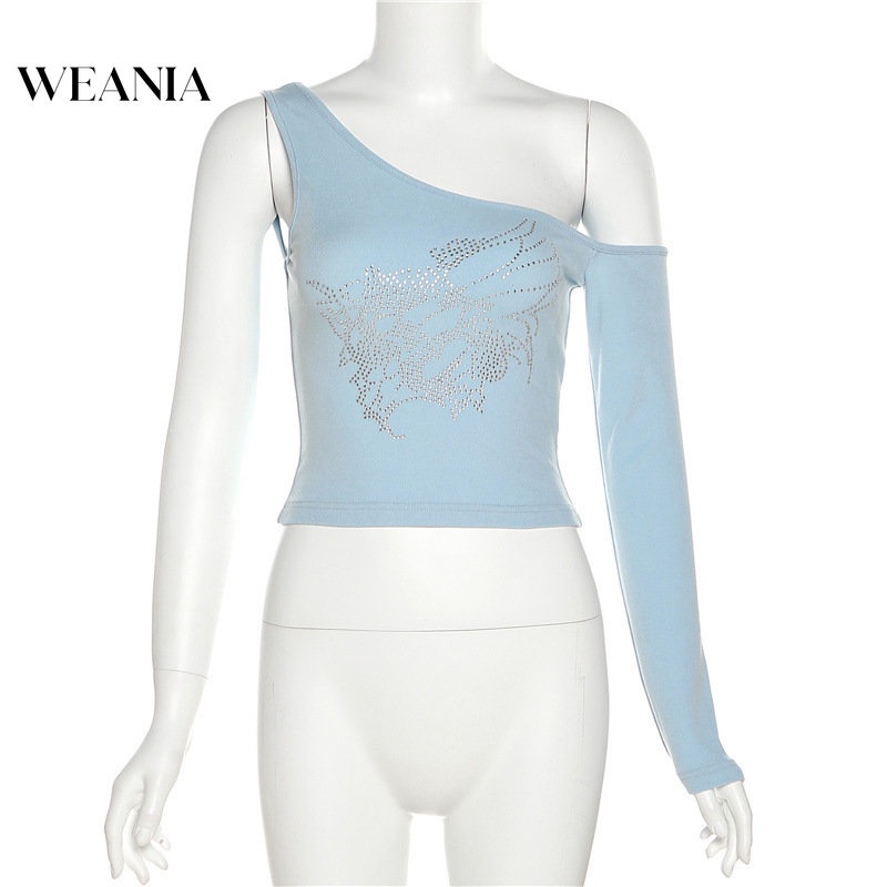 Áo Ngắn Hở Rốn Cổ Chéo Gợi Cảm Cho Nữ