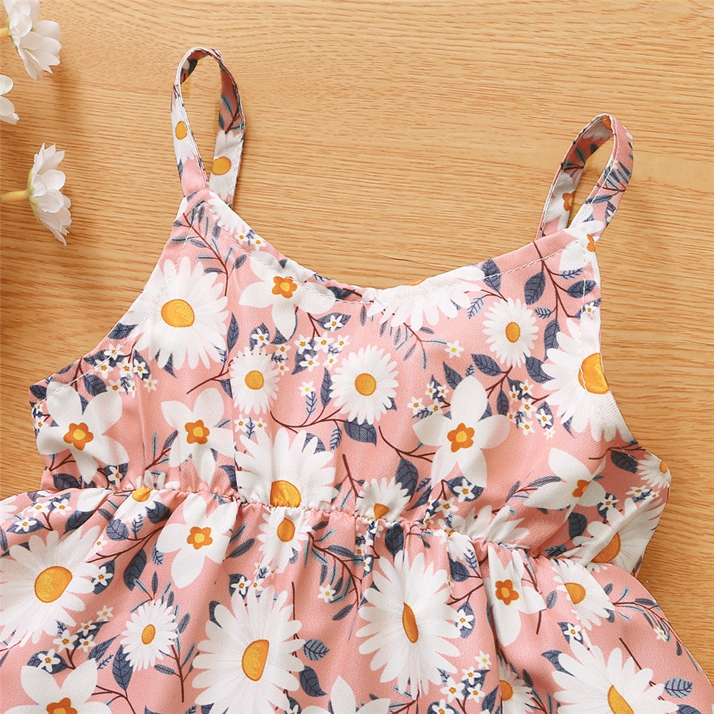 Đầm Chữ A In Hoa Mùa Hè Cho Bé Gái 0-2 Tuổi