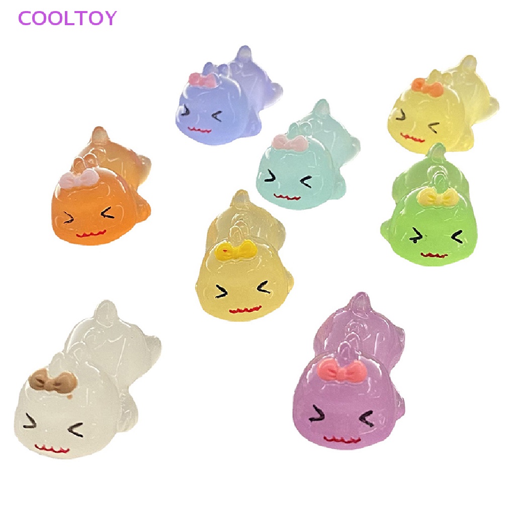 Set 2 Đồ trang trí Khủng Long Bằng Nhựa Phát Quang Dễ Thương Dùng Để Trang Trí