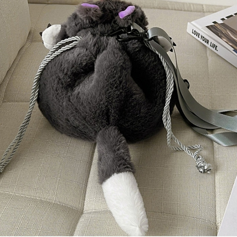 Túi Đeo Chéo Vai Hình Mèo Hoạt Hình Đáng Yêu Dành Cho Nữ