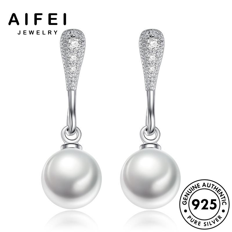 AIFEI JEWELRY 925 tai kiện thả bông dạng xỏ tròn bản Thời tua hình trang khuyên nữ nguyên sức ngọc khí quốc thời vành thật trai chất hàn bạc phụ E118