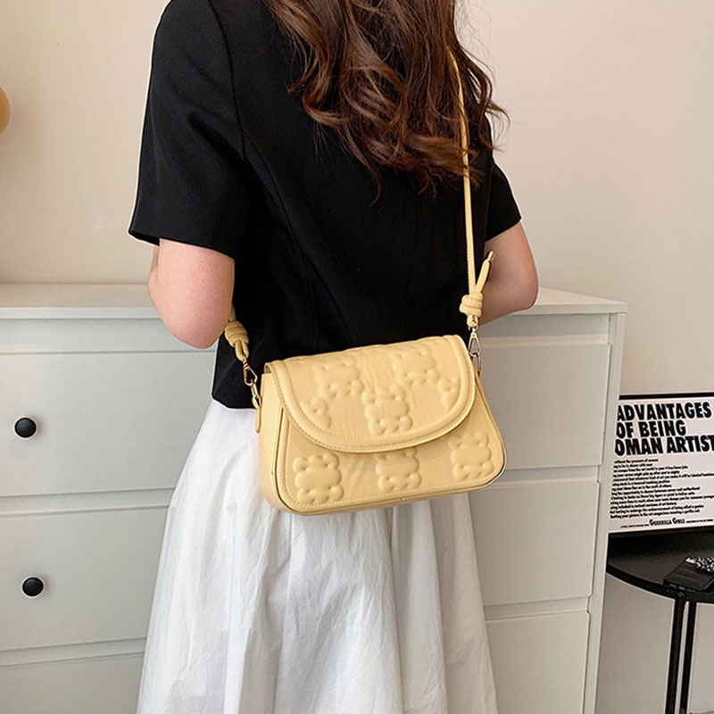 MISCHA Túi Xách Đeo Vai Màu Trơn Đơn Giản Thời Trang Hàn Quốc Cho Nữ