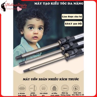 Máy uốn tóc làm xoăn xoay 360. Máy làm xoăn phi 32 và phi 28 make up đa năng MS 32 [ MakeupBeauty ]