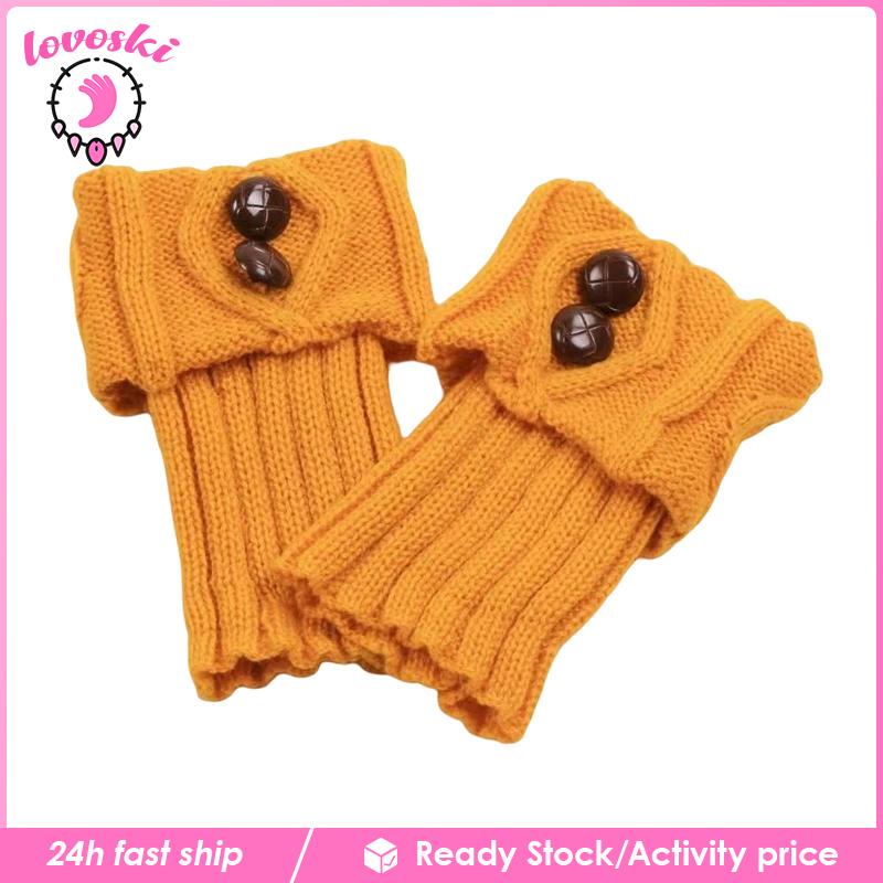 [Lovoski] Vớ Ống Chân Dệt Kim Giữ Ấm Mùa Đông Thời Trang Cho Nữ