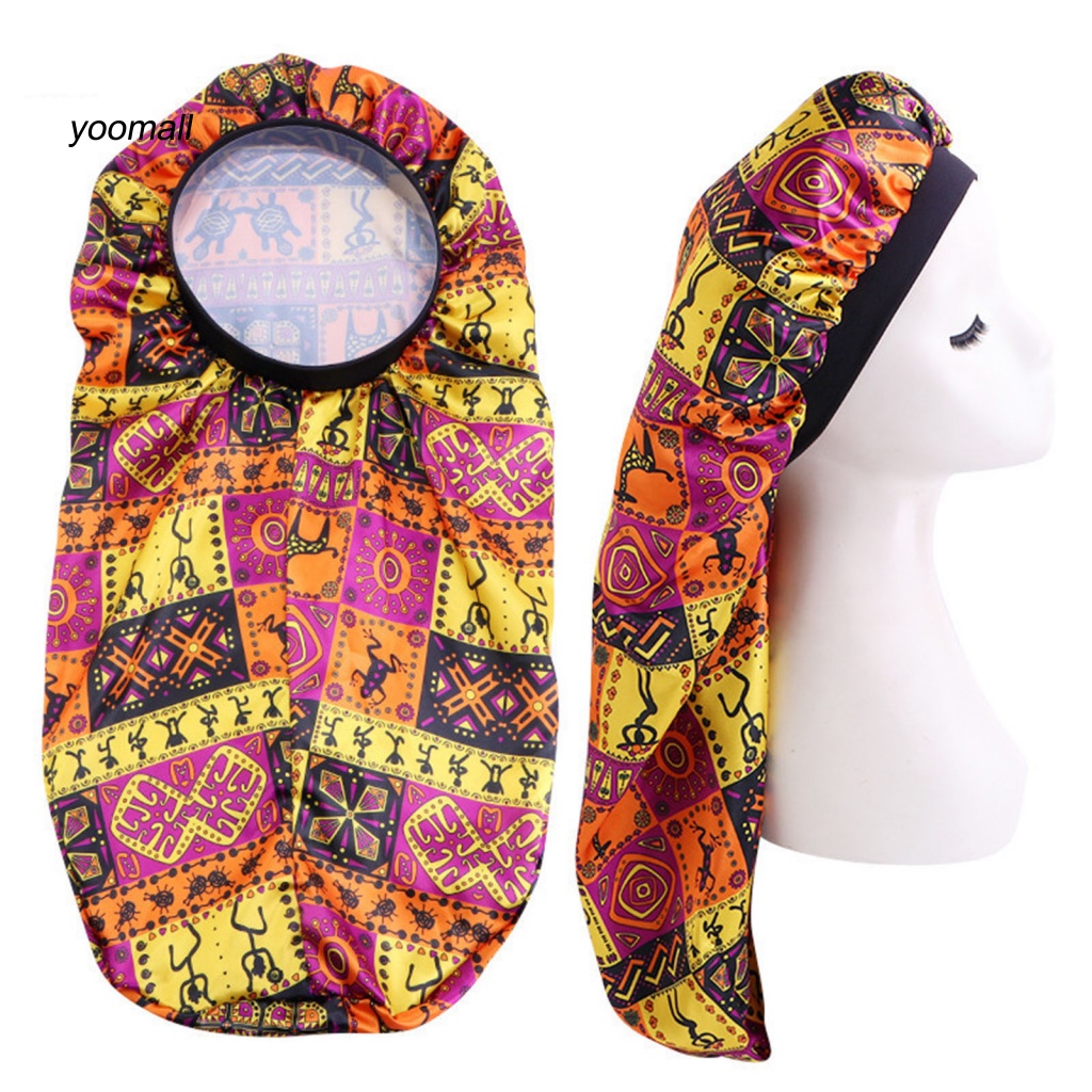 Dây Buộc Tóc Co Giãn Siêu Dài In Họa Tiết Châu Phi Màu Sắc Tươi Sáng Chăm Sóc Tóc