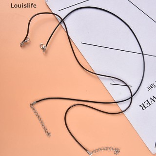 Set 10 dây da louislife 1.5mm màu đen tự làm vòng đeo tay / vòng cổ có thể điều chỉnh