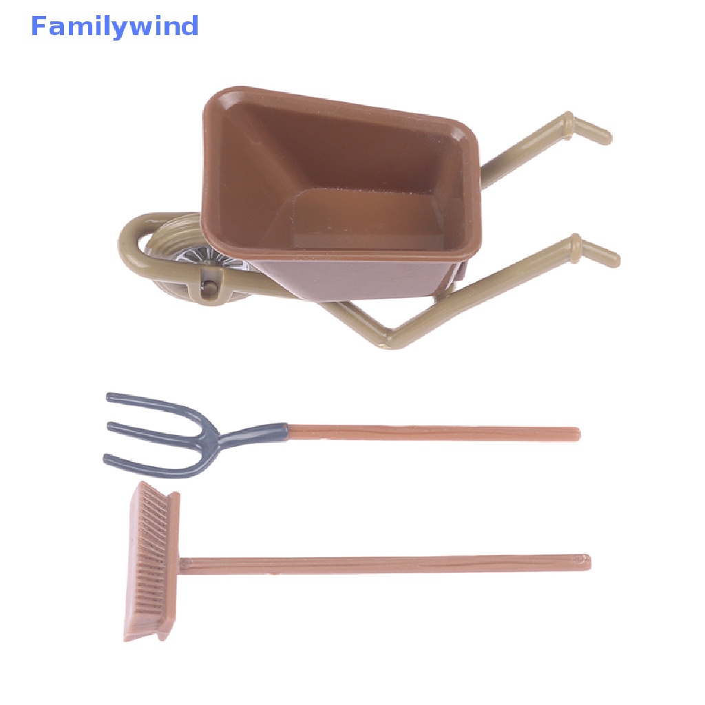 Set 3 Mô Hình Xe Nông Trại Tỉ Lệ 1: 12 Dùng Để Trang Trí Nhà Búp Bê