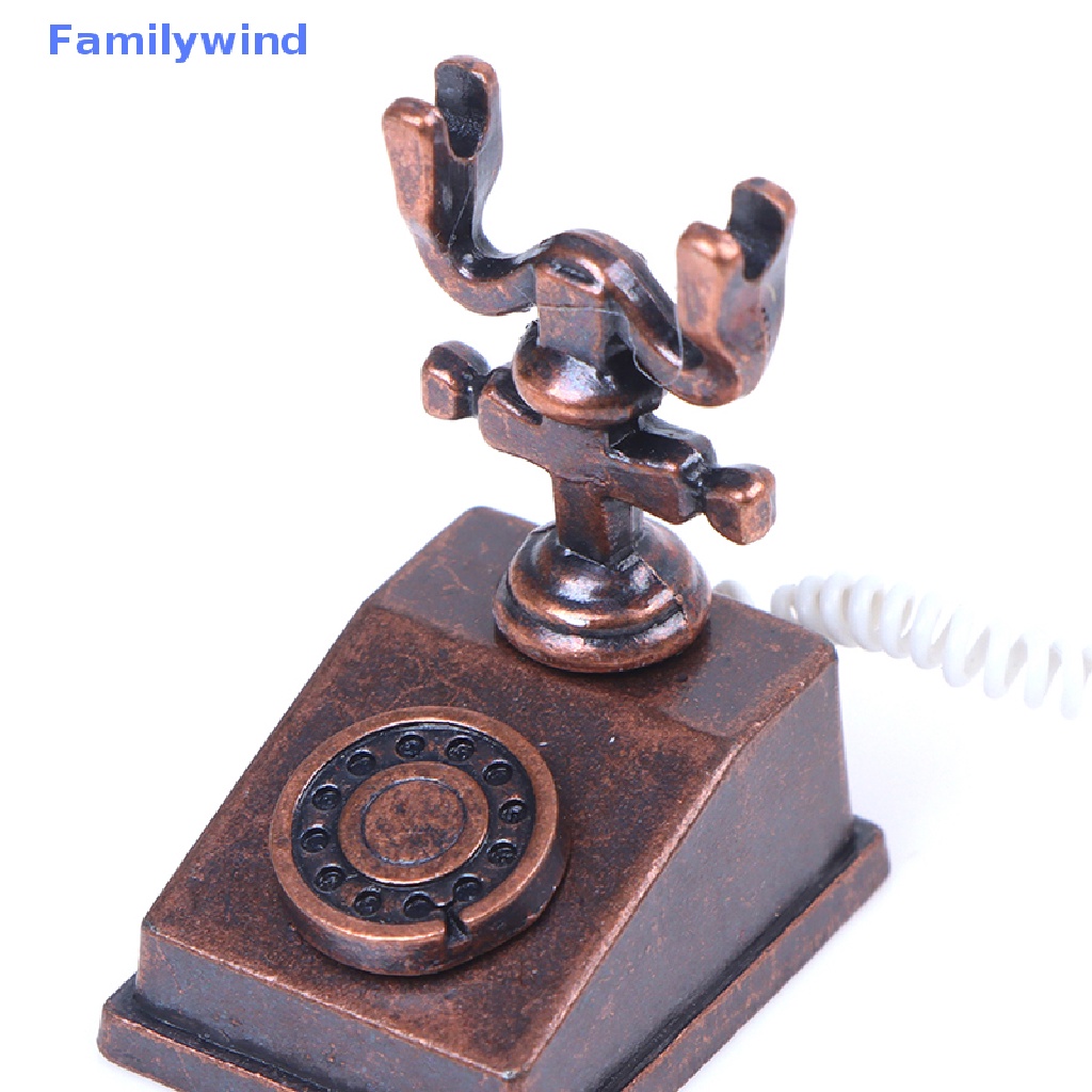 Điện Thoại Cổ Điển Mini Bằng Hợp Kim Tỉ Lệ 1 / 12 Trang Trí Nhà Búp Bê