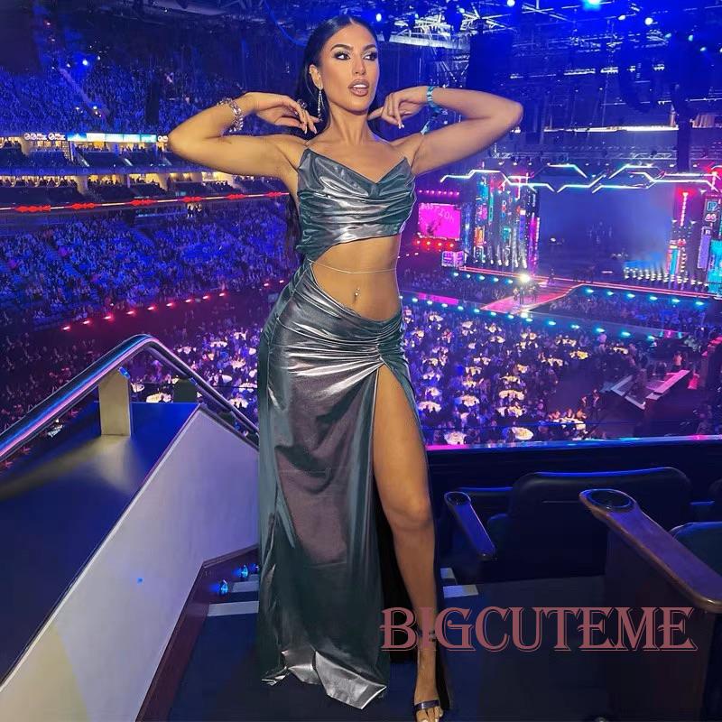 Đầm Sát Nách Hở Lưng Phối Dây Rút Thời Trang Đi Biển Cho Nữ