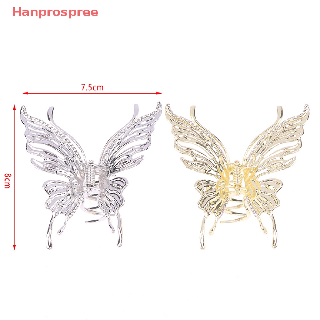 Kẹp Tóc Hình Bướm Bằng Kim Loại Dạng Lỏng Thời Trang Cho Nữ