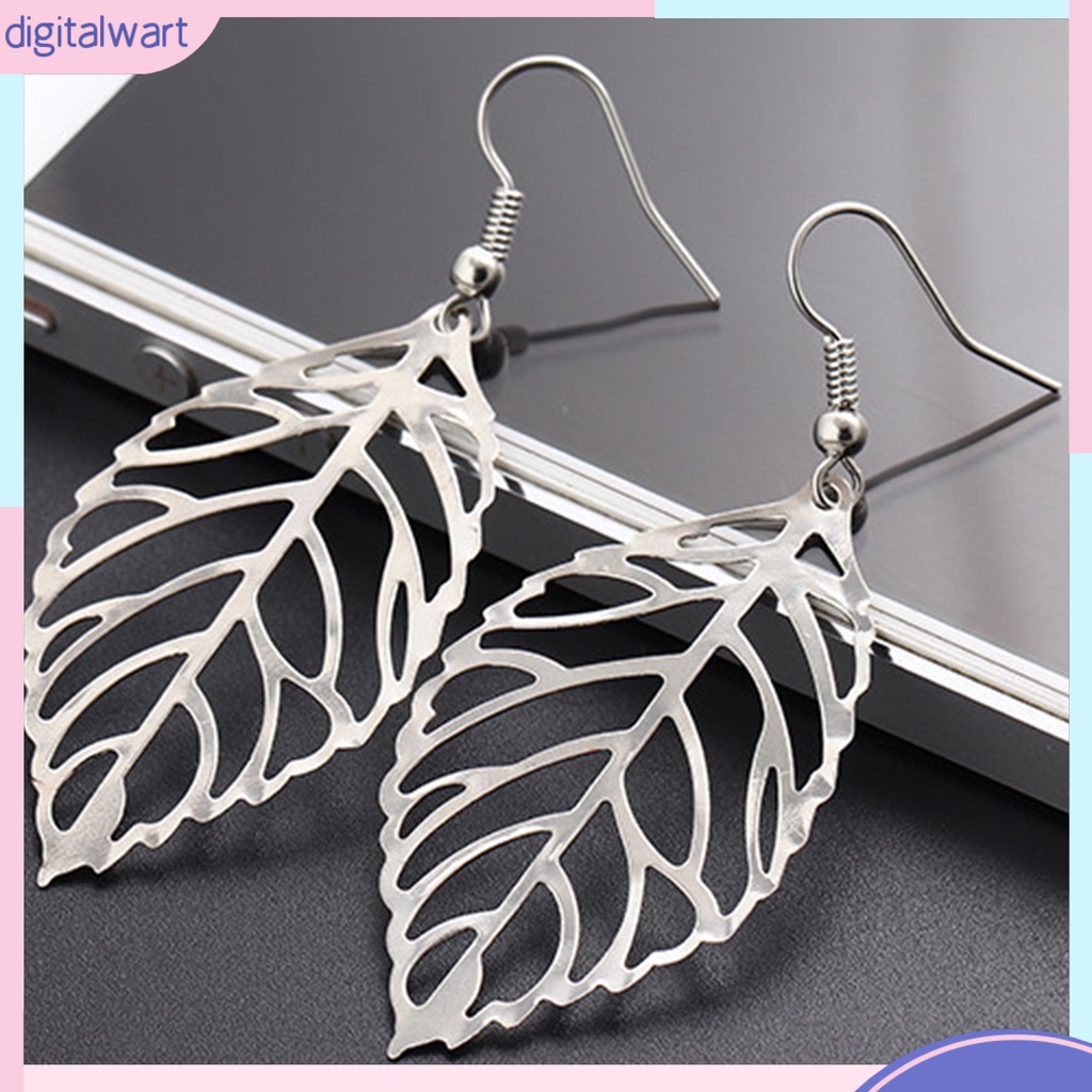 Set 3 Đôi Bông Tai Hình Học Họa Tiết Lá Cây Phong Cách Vintage Dành Cho Nữ
