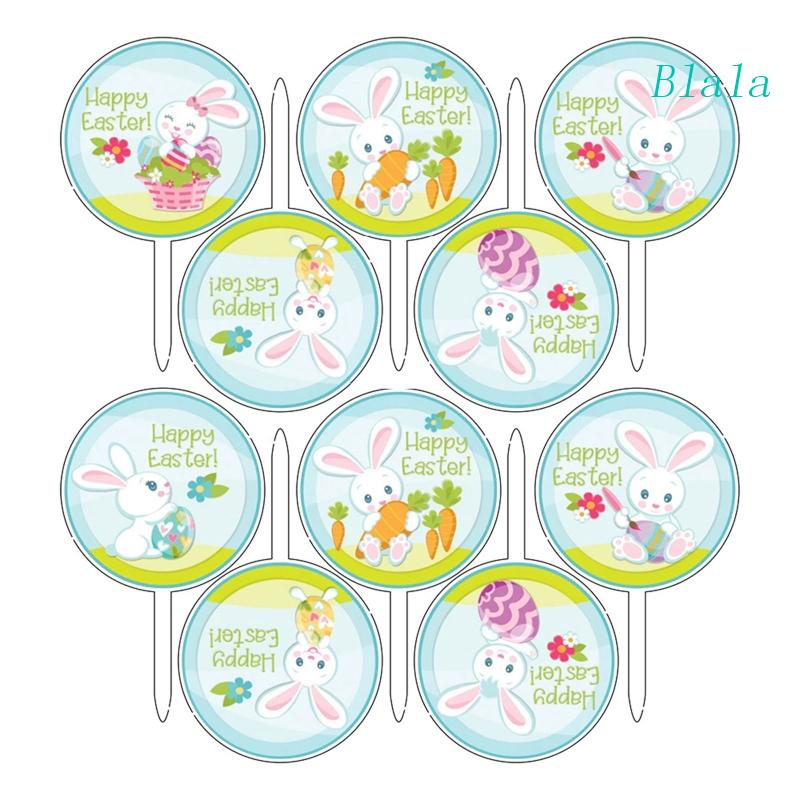 Set 10 Que Cắm Trang Trí Bánh Hình Thỏ Xinh Xắn