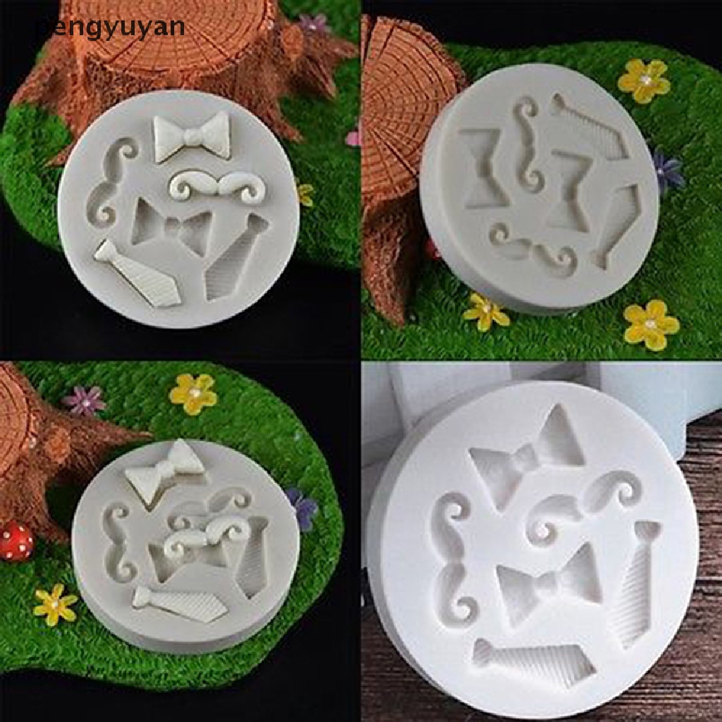 Khuôn Silicone Tạo Hình Râu Nơ Trang Trí Bánh [Mới] [Mới] [Mới]