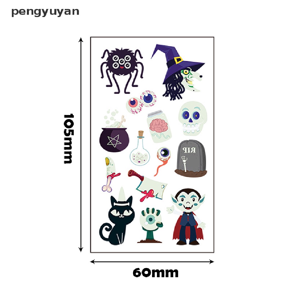 [pengyuyan] Hình Xăm Phát Sáng Trong Bóng Tối Trang Trí Tiệc Halloween