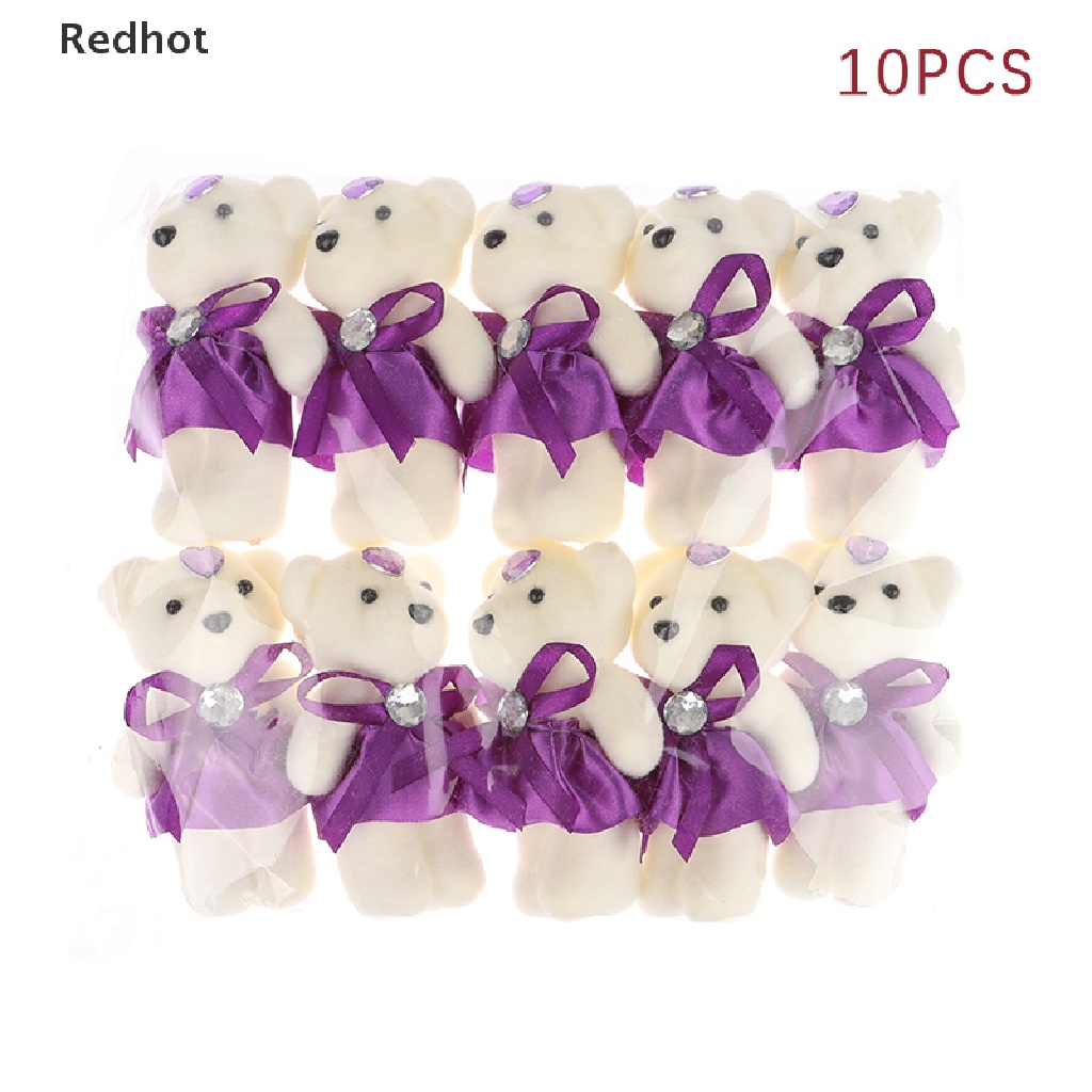 Bộ 10 Gấu Bông 12cm Trang Trí Tiệc Cưới / Sinh Nhật / Lễ Tốt Nghiệp
