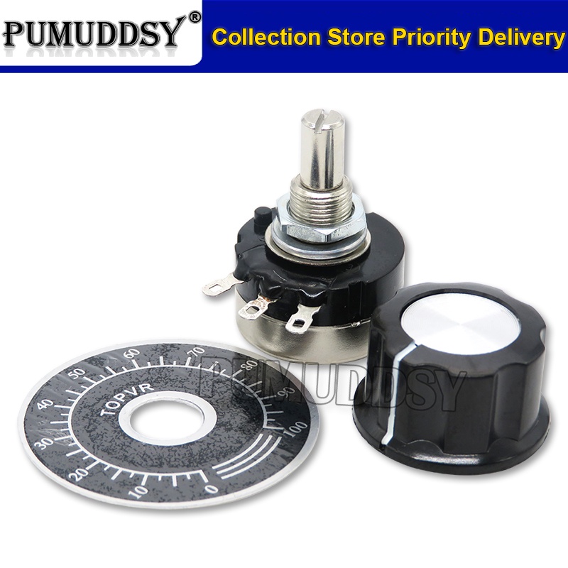 1 Bộ  Chiết Áp RV24YN20S 1K 2K 5K 10K 50K 100K 500K Ohm Kèm Núm Vặn A03