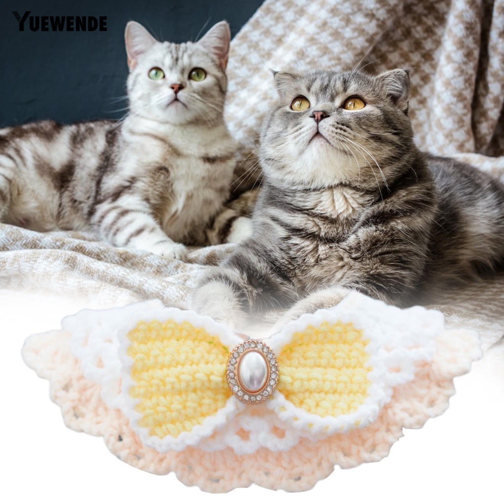Yue.z Khăn Quàng Cổ Hai Lớp Đính Đá Trang Trí Chụp Ảnh Cho Chó Mèo Nhỏ Dành Cho Bạn Nữ