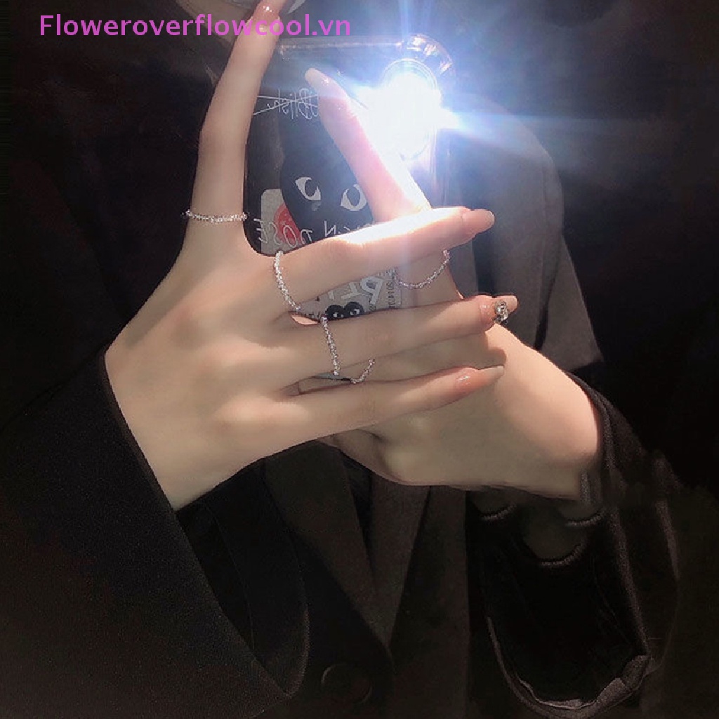 Nhẫn Bạc Đơn Giản Thời Trang Có Thể Điều Chỉnh Cho Nữ