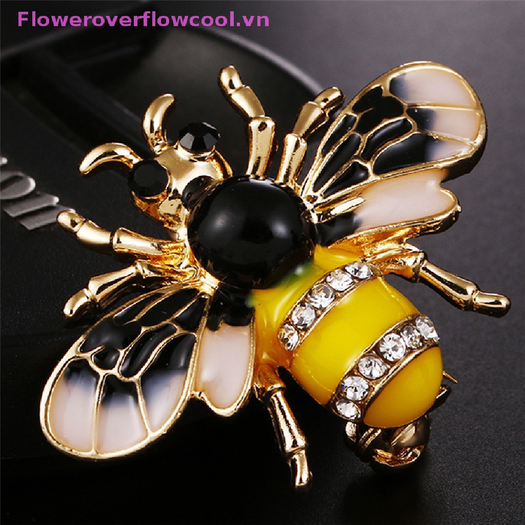 Ghim Cài Áo Hình Con Ong Đính Đá Nhân Tạo Thời Trang