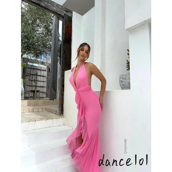 Đầm Dài Không Tay Màu Trơn 1O1 Thời Trang Mùa Hè Cho Nữ