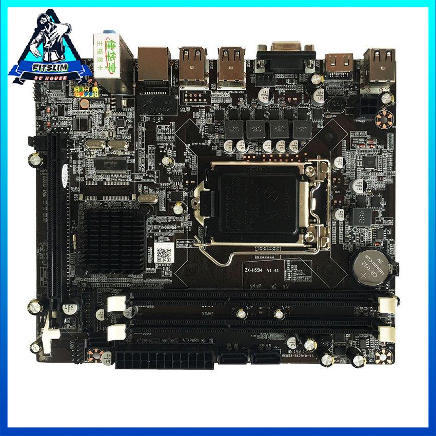Máy Tính Để Bàn Bo Mạch Chủ Cho Intel H55 Ổ Cắm Tương Thích Hdmi Lga 1156 Pin Kênh Đôi DDR3 Mainboard Với I/O Shield [U/8]