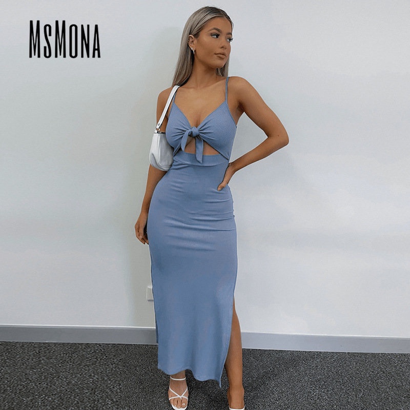 Đầm Không Tay Cổ Chữ V Dáng Ôm Màu Trơn Thời Trang 2023 Quyến Rũ Dành Cho Nữ