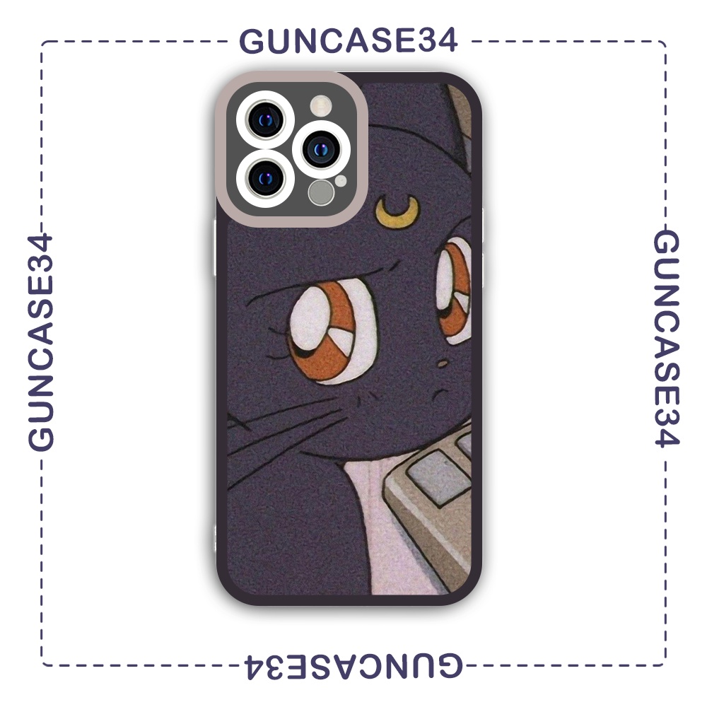 Ốp iphone cạnh vuông Guncase34 Luna thuỷ thủ mặt trăng 6/6s/7/7plus/8/8plus/x/xr/xs/11/12/13/pro/plus/promax/14prm