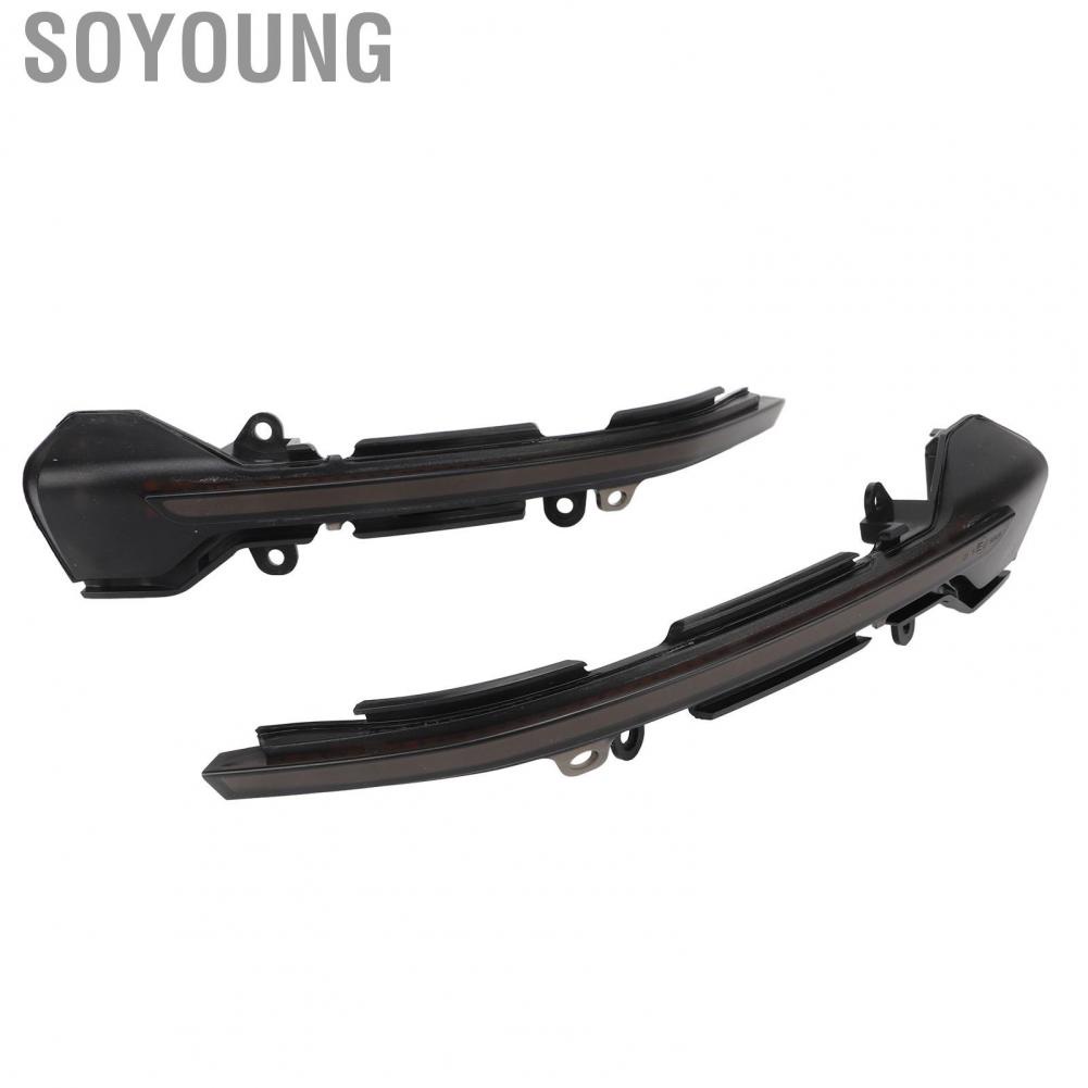 Soyoung Rearview Mirror Turn Signal Light Smoked Black Yellow Side Lamp Indicator Replacement For SEAT Leon Mk3 5F