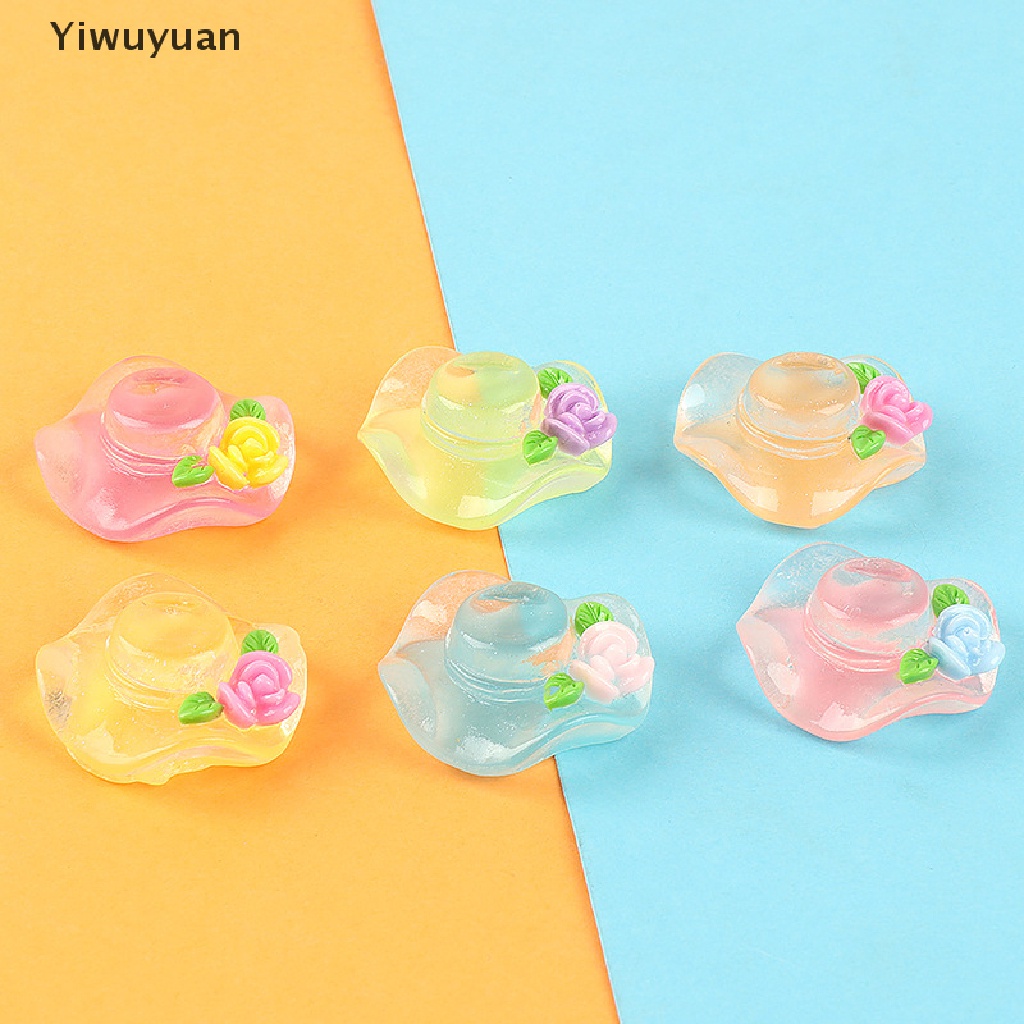 < Yiwuyuan > Bộ 5 Nắp Nhựa Phát Quang Làm Đồ Trang Sức Nghệ Thuật Crafg