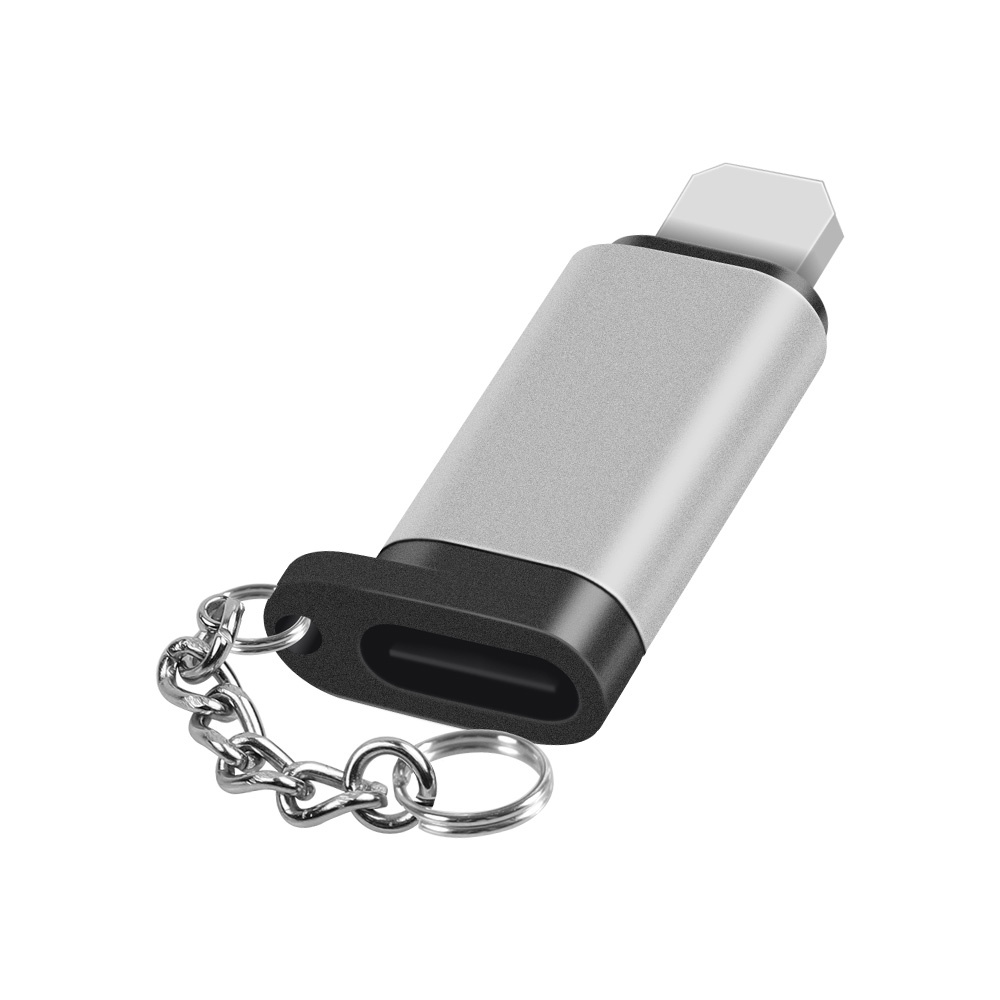 Bộ Chuyển Đổi Sạc Nhanh PD TYPE C Bằng Kim Loại Có Móc Khóa Cho iphone 7 8 X XR XSMAX 11 12 13 14 PLUS PRO PROMAX