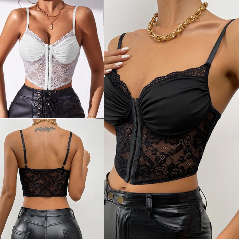 Áo Hai Dây Phối Ren Phong Cách Cổ Điển Thời Trang Quyến Rũ Cho Nữ