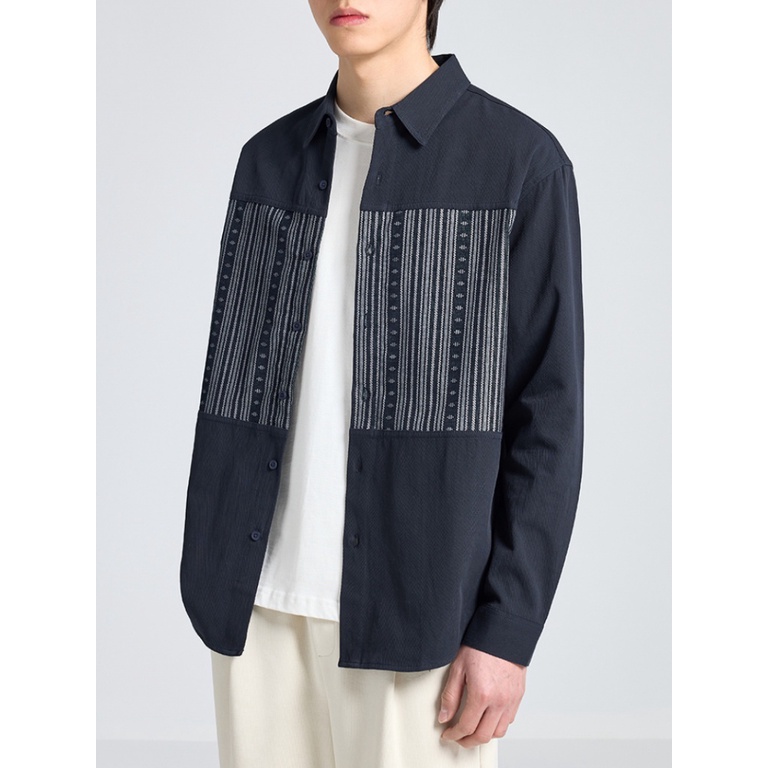 Áo Sơ Mi Nam Dài Tay Họa Tiết Kẻ Sọc Phong Cách Hong Kong Thời Trang Xuân Thu 2023