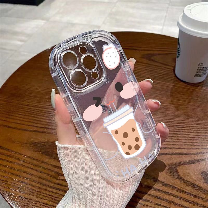 ✅Ốp Điện Thoại Mềm Trong Suốt Chống Sốc In Hình Trà Sữa Cho Iphone Xs / xr8p IO4Z promax127 11 1413