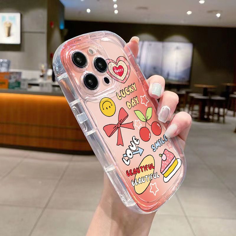 ✅Ốp Điện Thoại Mềm Trong Suốt Chống Sốc Màu Hồng Gradient Cho Iphone 13iPhone1412 promax / 7 8p11xs xr WRDQ