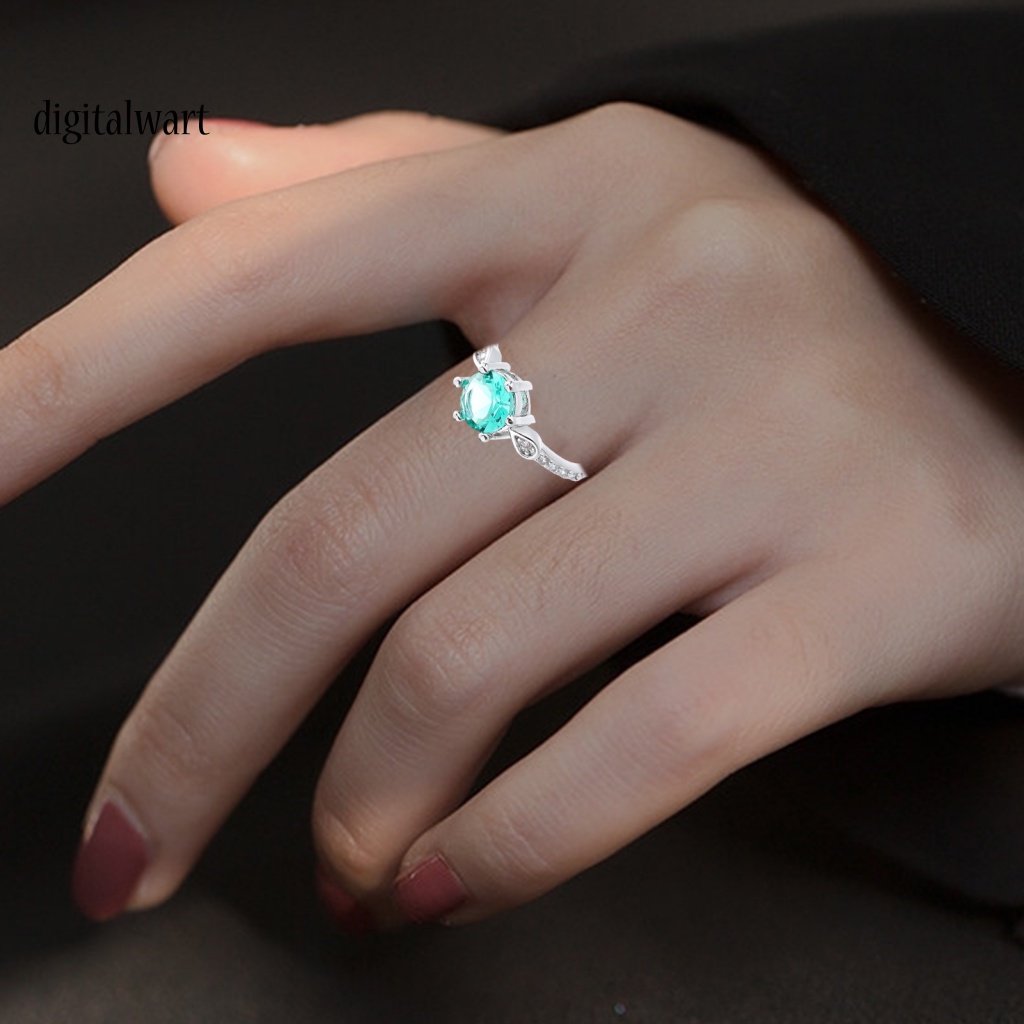 Kỹ Thuật Số| Nhẫn Hở Đính Đá Zircon Hình Giọt Nước Lấp Lánh Có Thể Điều Chỉnh Thời Trang Cho Nữ