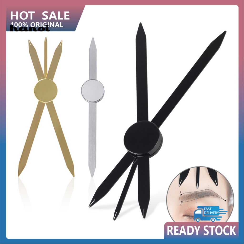 Thước Đo Định Vị Lông Mày Bằng Kim Loại Bền Đơn Giản Tiện Lợi Dành Cho Người Mới Bắt Đầu