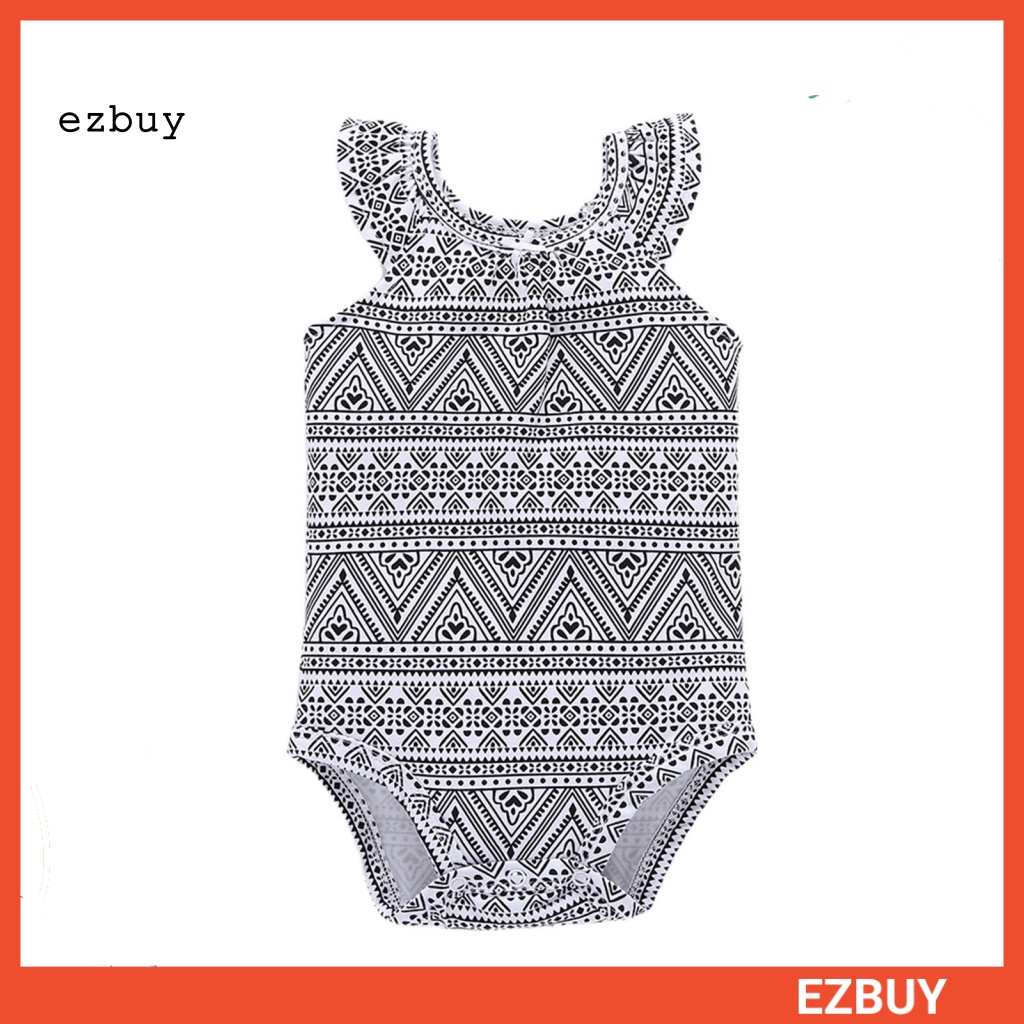 [EY] Áo Liền Quần Nhẹ Thoáng Khí Với Tay Áo Bay Trang Trí Dành Cho Gia Đình Trẻ Sơ Sinh