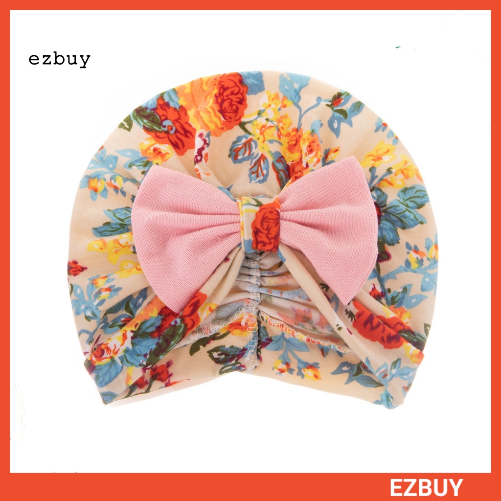 Mũ Turban Thắt Nơ In Họa Tiết Hoa Thân Thiện Với Da Thích Hợp Đi Tiệc Cho Bé
