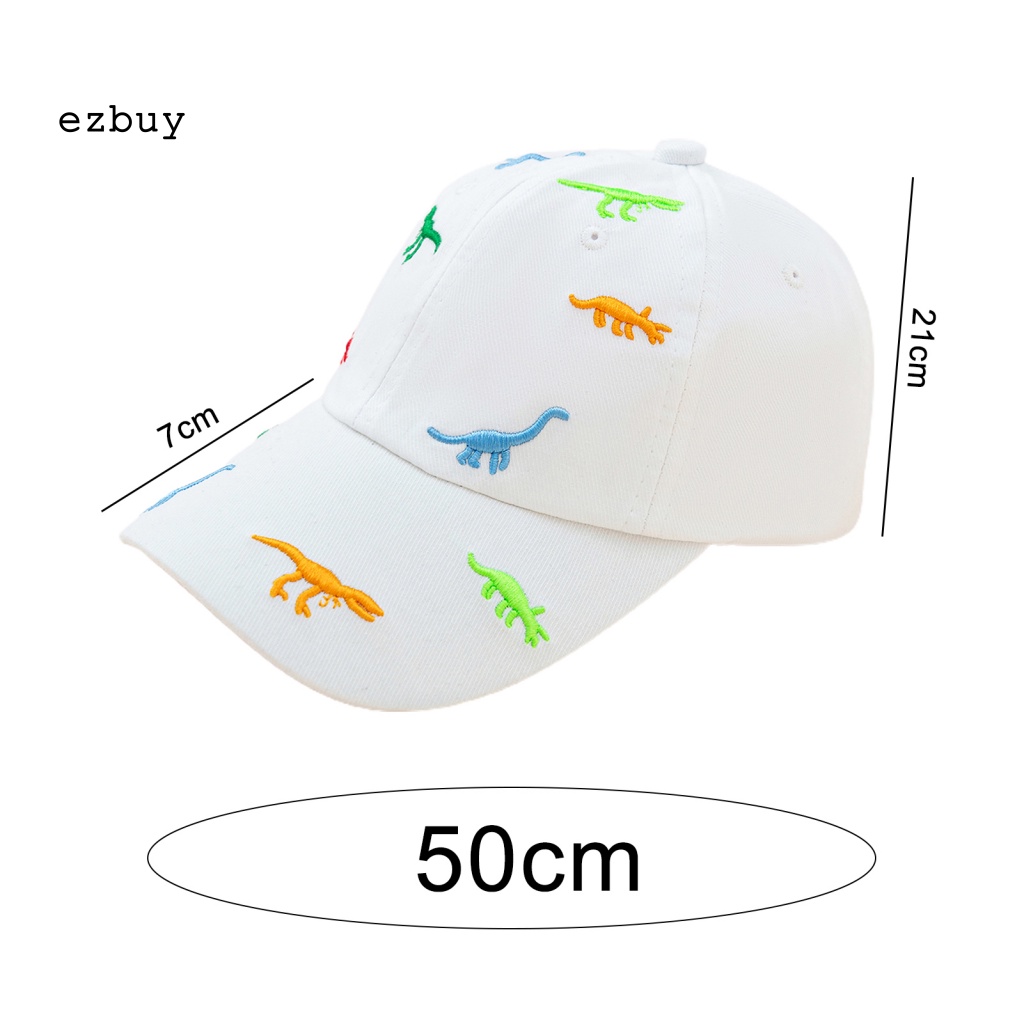 Mũ Lưỡi Trai Thêu Hình Khủng Long Hoạt Hình Thoáng Khí Thoải Mái Dành Cho Trẻ Em