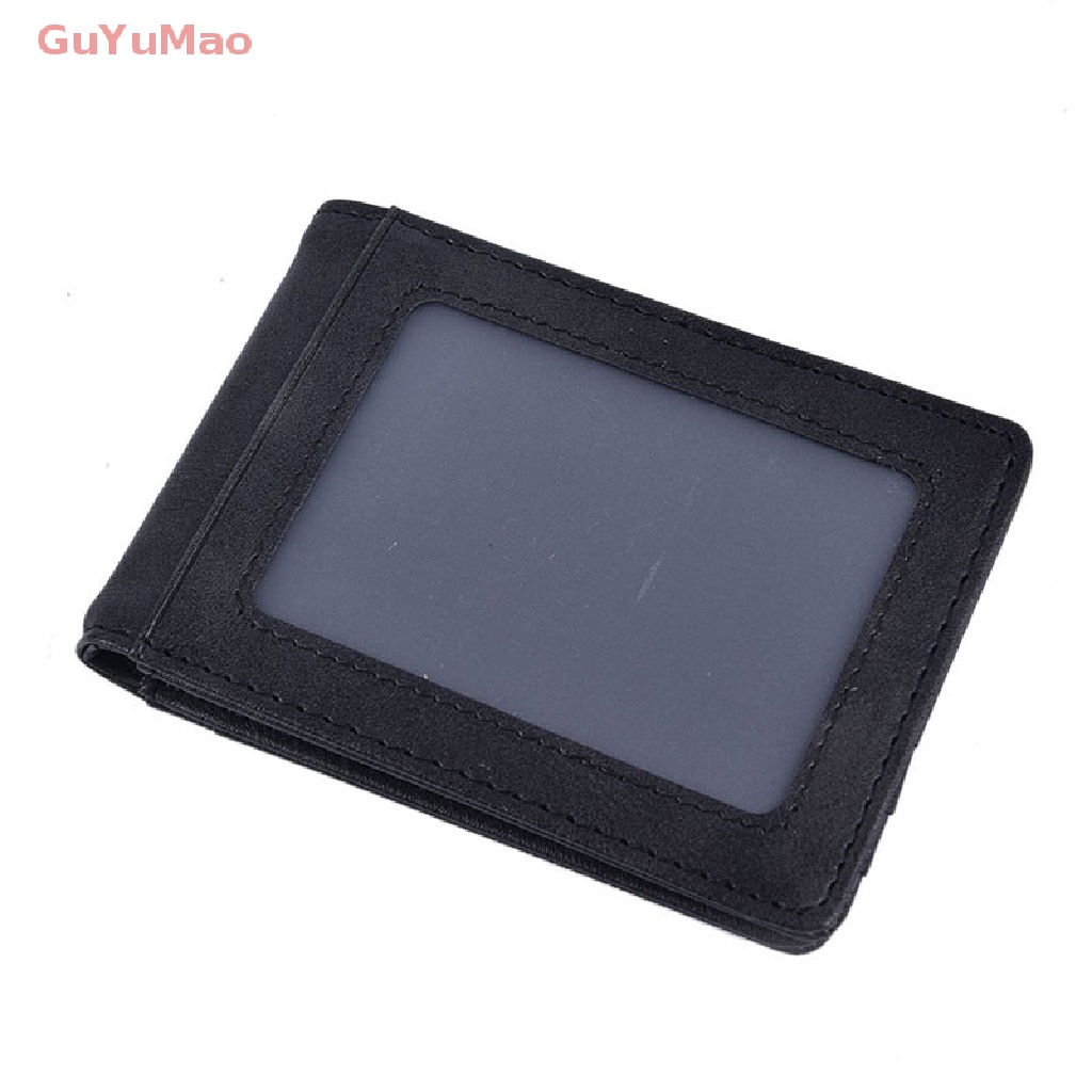[cxGUYU] Ví Da Đựng Thẻ Dạng Gập Đôi Mỏng Nhẹ Có Khóa Trước RFID Cho Nam PRTA